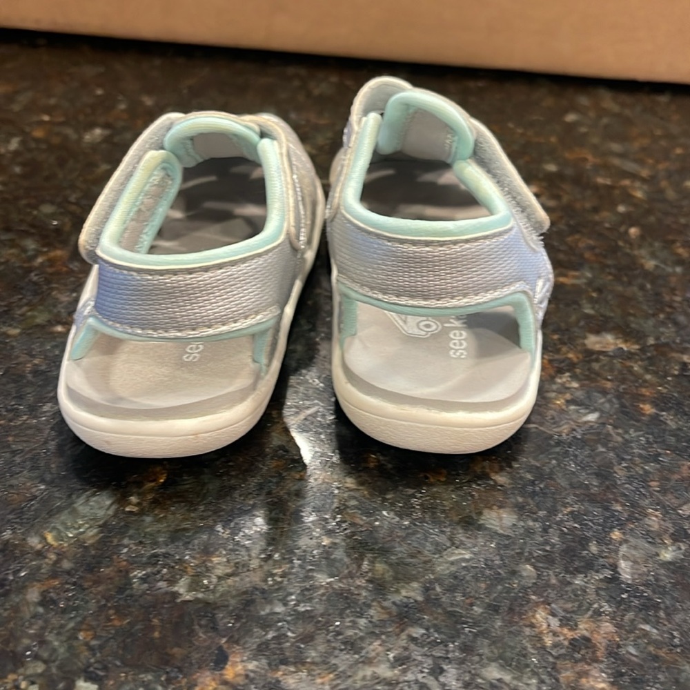 See Kai Run Silver Kids Sandals - Picture 4 of 7